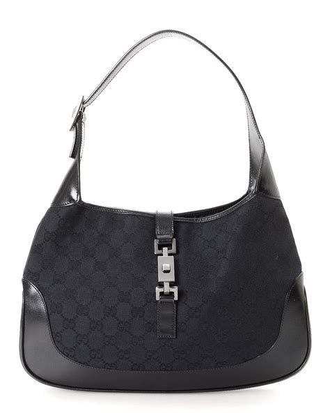 gucci black fabric handbag|gucci handbags black fabric.